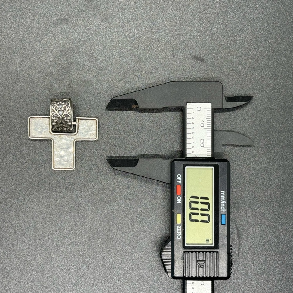 Silpada Designs Sterling Silver Hammered Cross Pendant
